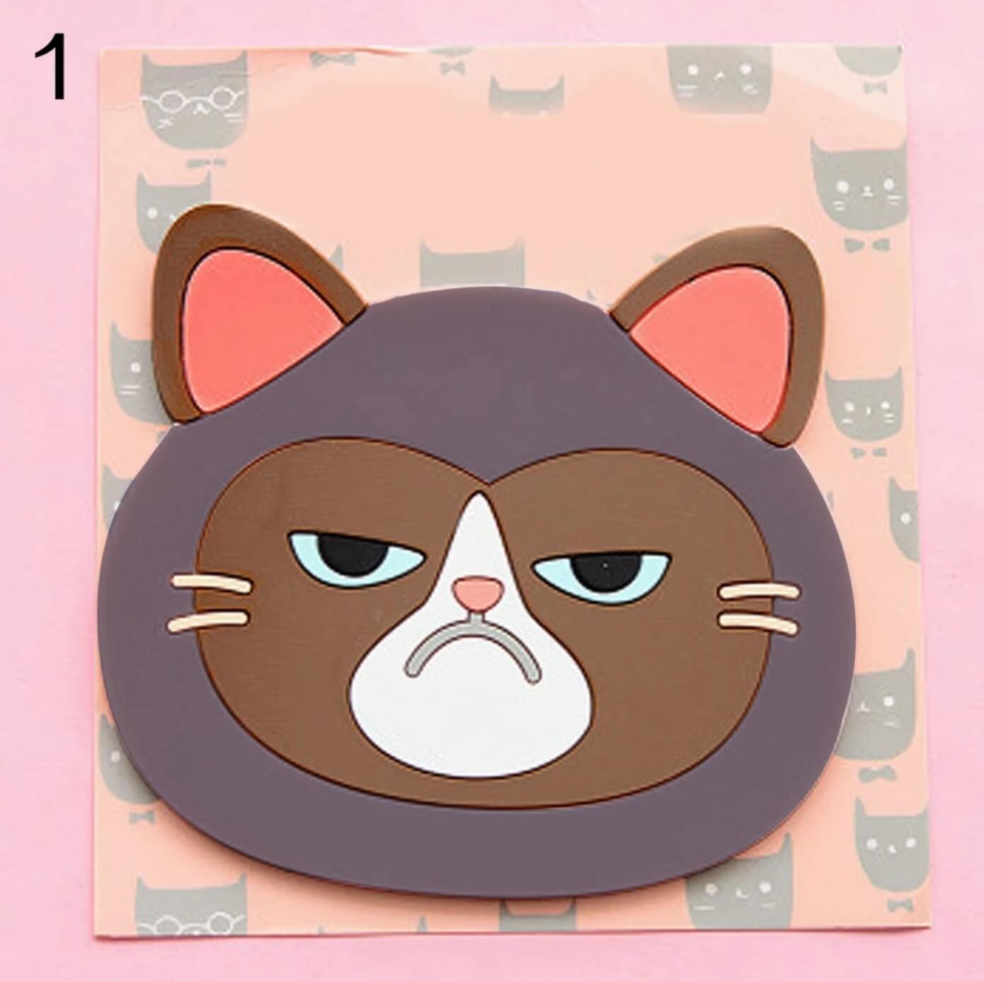 Cat Cup coaster- always whiskered