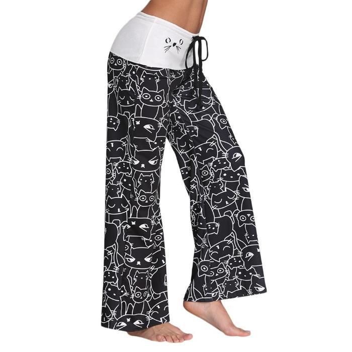 Cat yoga lounge pants - Always Whiskered