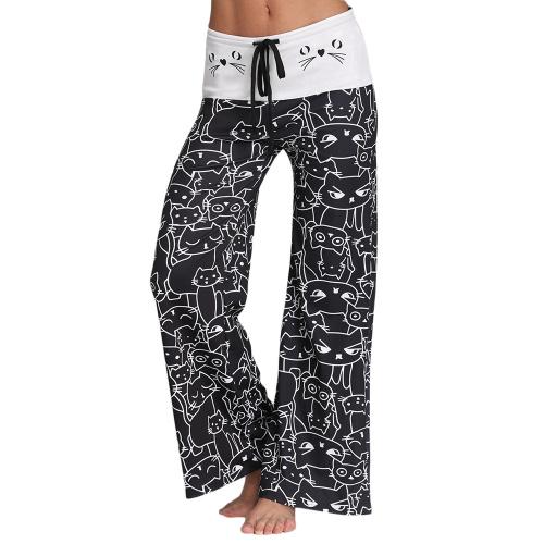 Cat yoga lounge pants - Always Whiskered