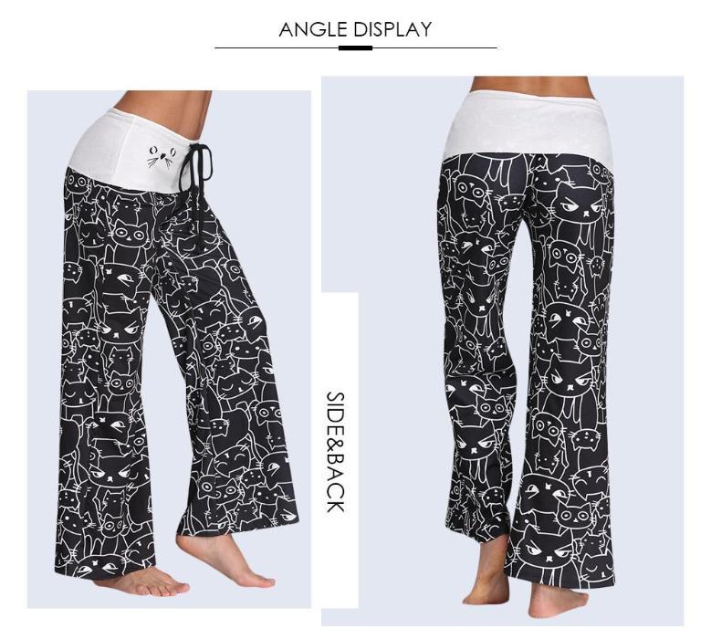 Cat yoga lounge pants - Always Whiskered