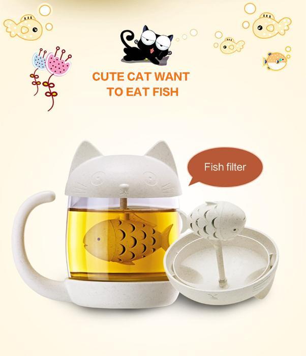 Meow Tea Infuser Cup - Always Whiskered 