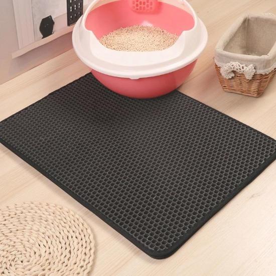 Double cat litter mat 