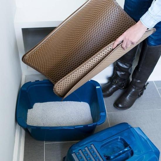 Double cat litter mat 