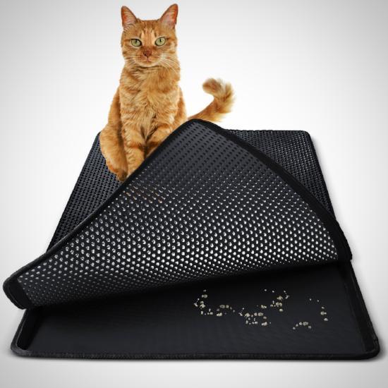 Double cat litter mat 
