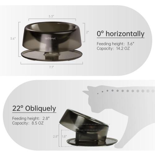 Multi-Angle Futuristic Pet Bowl - Always Whiskered