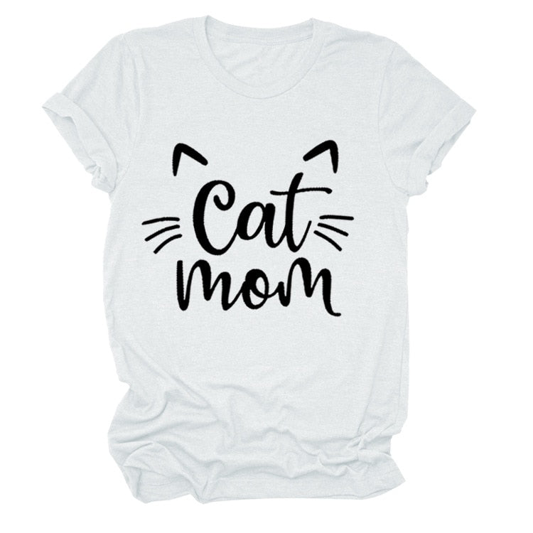 Pawsome Cat Mom Tee - Always Whiskered