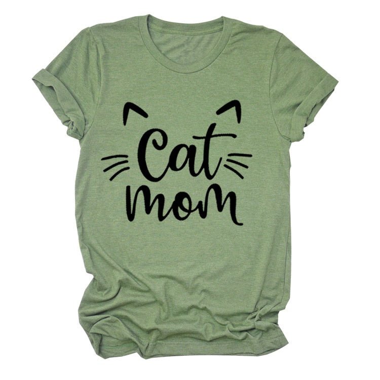Pawsome Cat Mom Tee - Always Whiskered