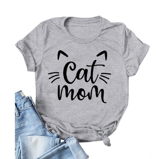 Pawsome Cat Mom Tee - Always Whiskered
