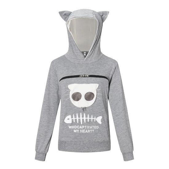 Cat pocket sweatshirt hoodie 