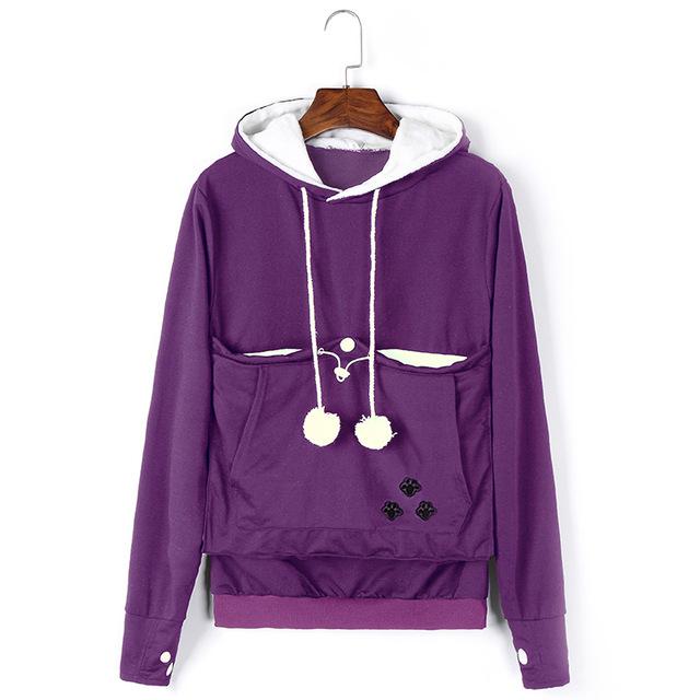 Pawsome Cat Pouch Hoodie ( 8 colors ) - Always Whiskered 