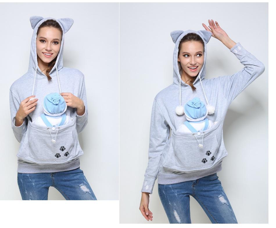 Pawsome Cat Pouch Hoodie ( 8 colors ) - Always Whiskered 