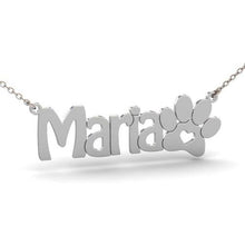 Personalized Name Necklace Paw - Always Whiskered 