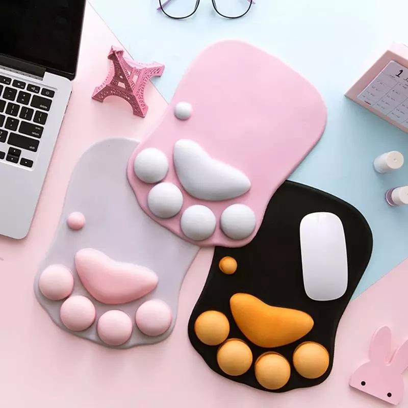 Pawsome Mouse Pad with wrist rest - Always Whiskered