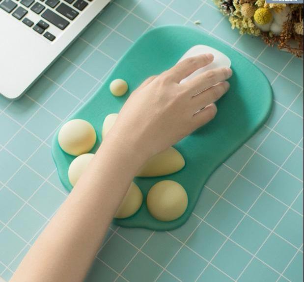Pawsome Mouse Pad with wrist rest - Always Whiskered 