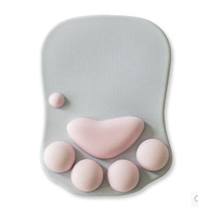 Pawsome Mouse Pad with wrist rest - Always Whiskered 