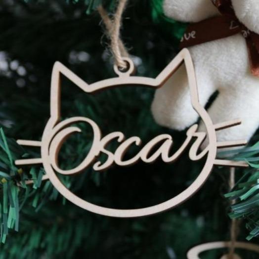 Personalized Pet Name Ornament - Always Whiskered