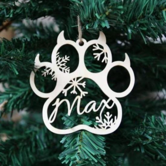 Personalized Pet Name Ornament - Always Whiskered