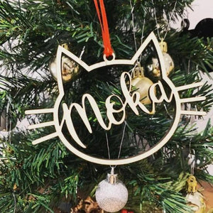 Personalized Pet Name Ornament - Always Whiskered