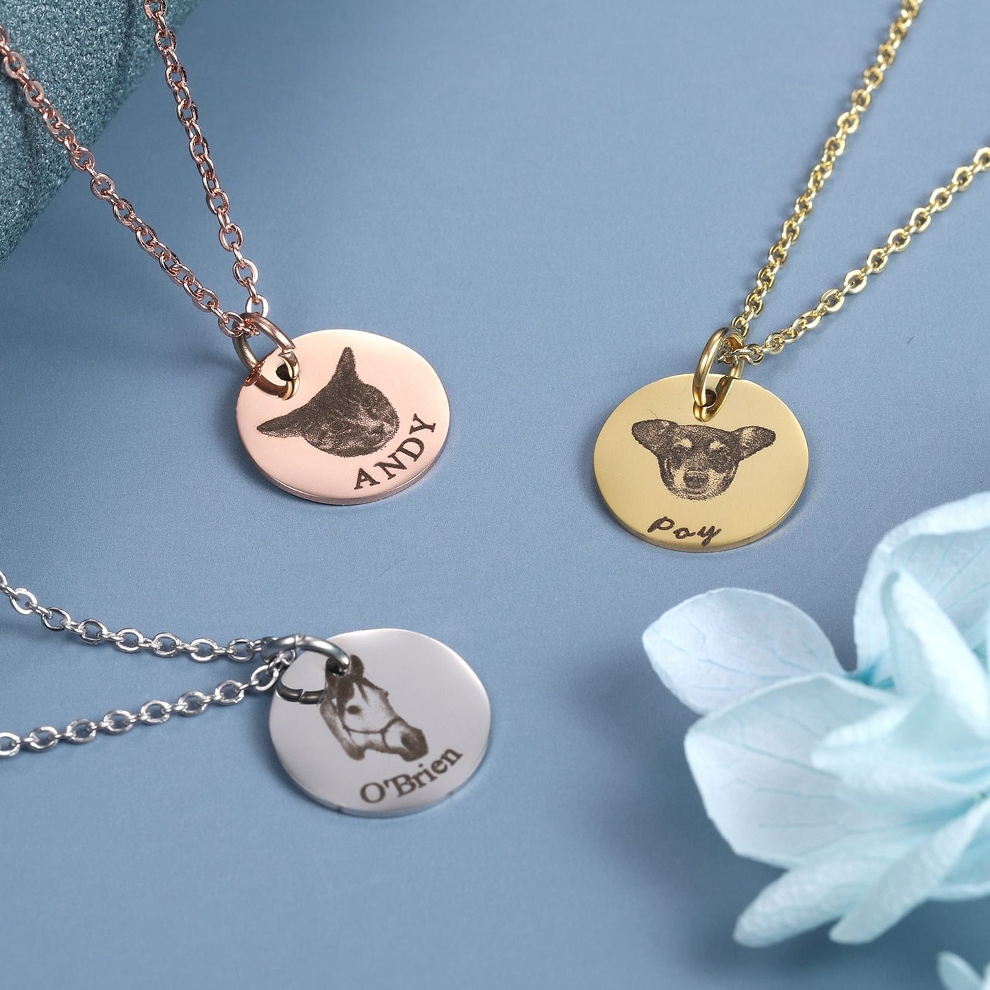 Personalized Pet Photo Necklace - Always Whiskered
