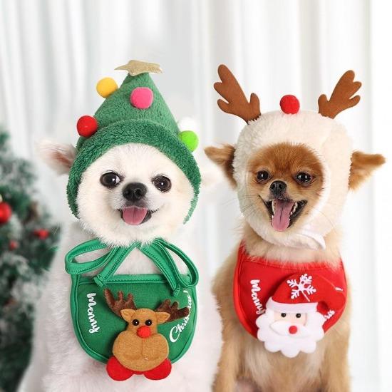 Pet Christmas Hat & Bibs - Always Whiskered