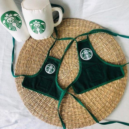 Starbucks pet apron costume