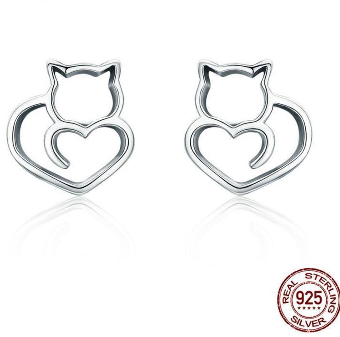 Kitty Silver Earrings - Always Whiskered