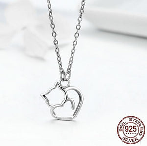 Kitty Silver Necklace - Always Whiskered 