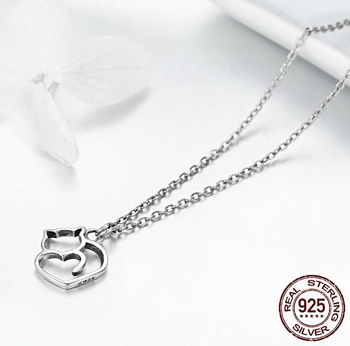 Kitty Silver Necklace - Always Whiskered 