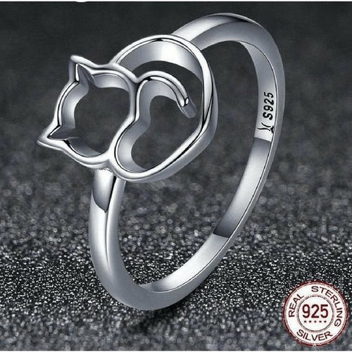 Kitty Sterling Silver Ring - Always Whiskered