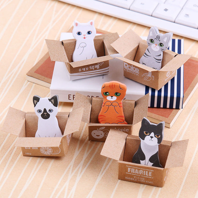 Kawaii Cats Sticky Notes ( 5pcs/ set ) - Always Whiskered 