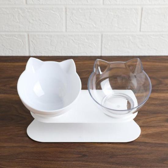 Cat head pet bowls