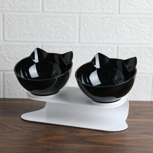 Cat head pet bowls