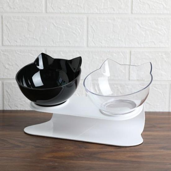 Cat head pet bowls