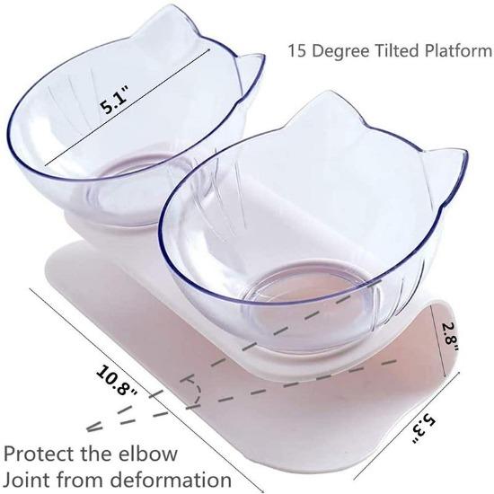 Cat head pet bowls