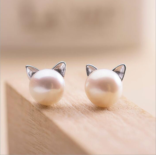 Purrfect Pearl Earrings - Always Whiskered 