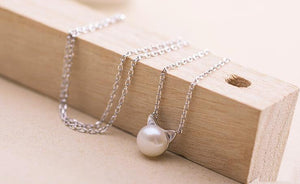 Purrfect Cat Pearl Necklace Always Whiskered