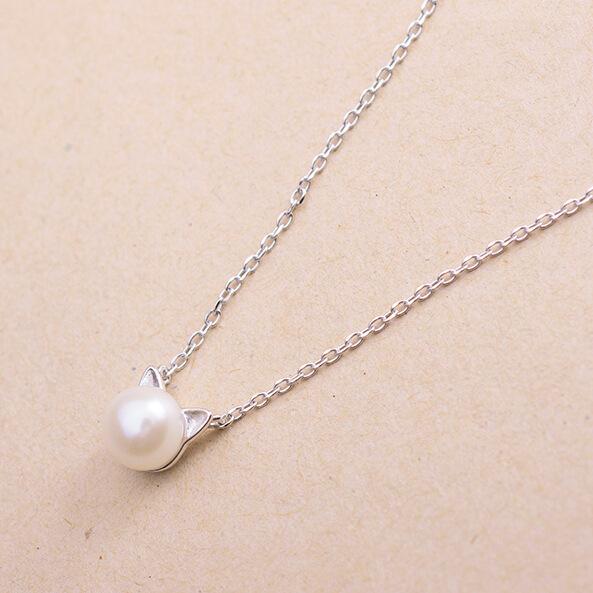 Purrfect Cat Pearl Necklace Always Whiskered