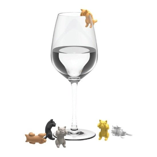 Purrfect Wine Glass Charms ( Set of 6 ) - Always Whiskered
