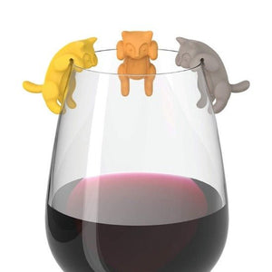 Purrfect Wine Glass Charms ( Set of 6 ) - Always Whiskered