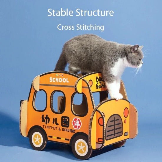 Safari & School Bus Scratcher Bed - Always Whiskered