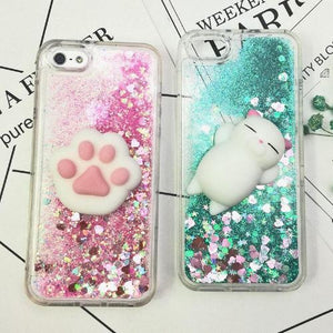 iPhone Squishy Cat Phone Cases with Glitters Always Whiskered iPhone Squishy Cat Phone Cases with Glitters Always Whiskered