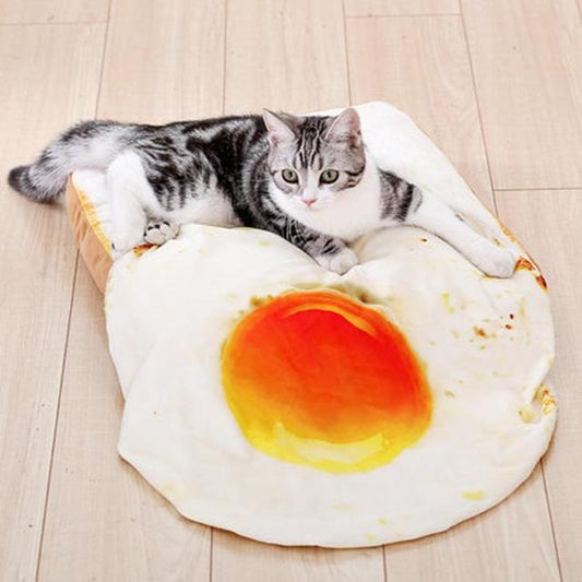 Sunny Side Up Egg pet mat/ blanket - Always Whiskered 