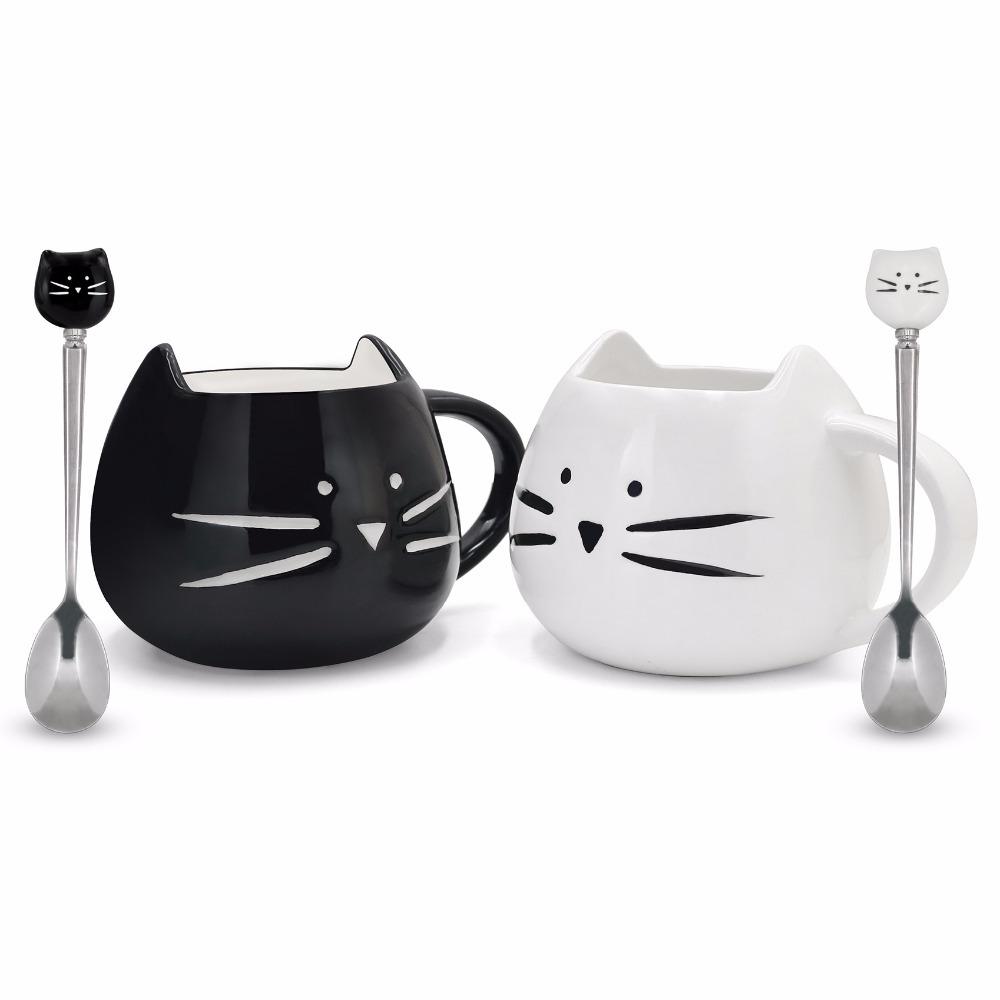 Whiskered Ceramic Mug with Spoon - Always Whiskered 