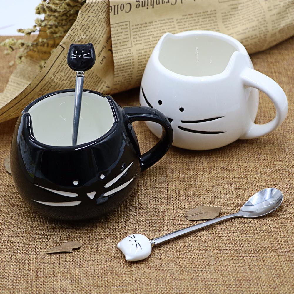 Whiskered Ceramic Mug with Spoon - Always Whiskered 