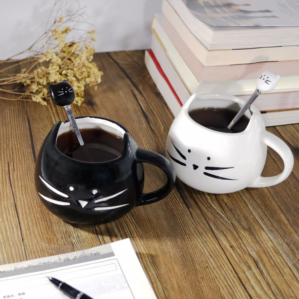 Whiskered Ceramic Mug with Spoon - Always Whiskered 