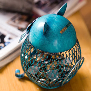Whiskered Metal Cat Coin Bank - Always Whiskered 