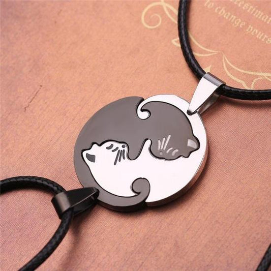 Yin Yang Cat Necklace - Always Whiskered